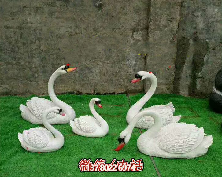 雕塑仿真天鵝，裝飾庭院、酒店、別墅等空間