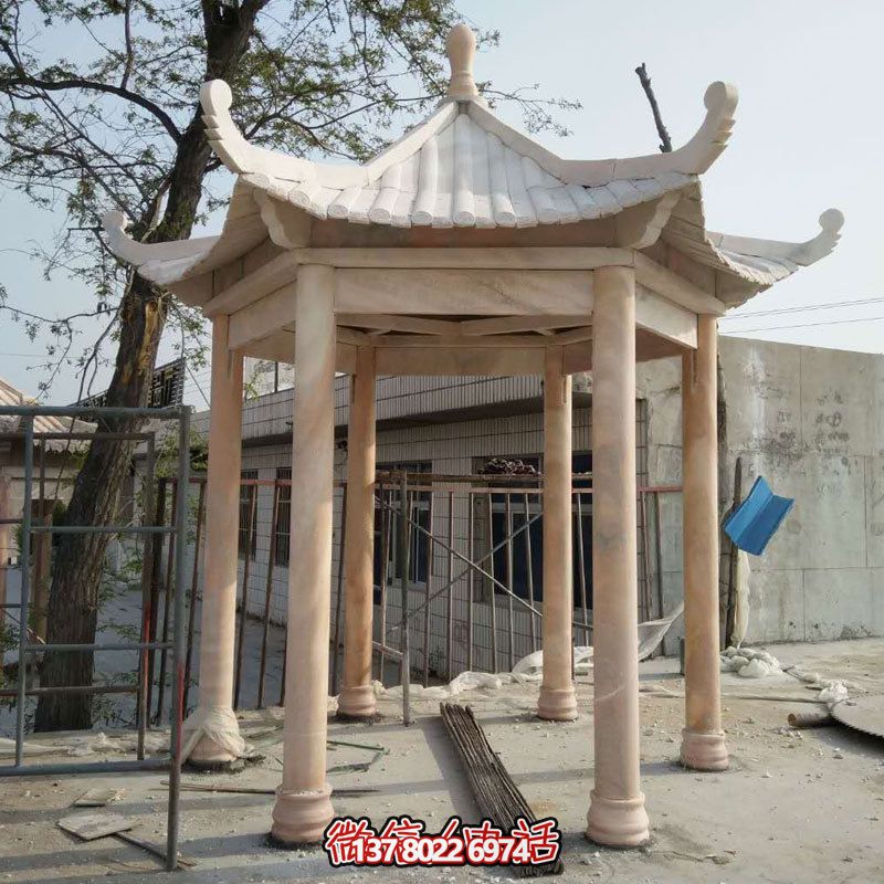 大理石休閑涼亭，美化庭院陽臺