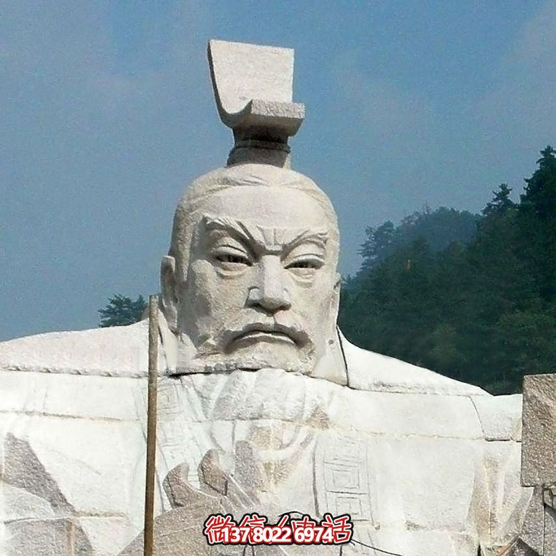 漢武帝劉徹大型石雕頭像，為您的園林景觀增添精彩