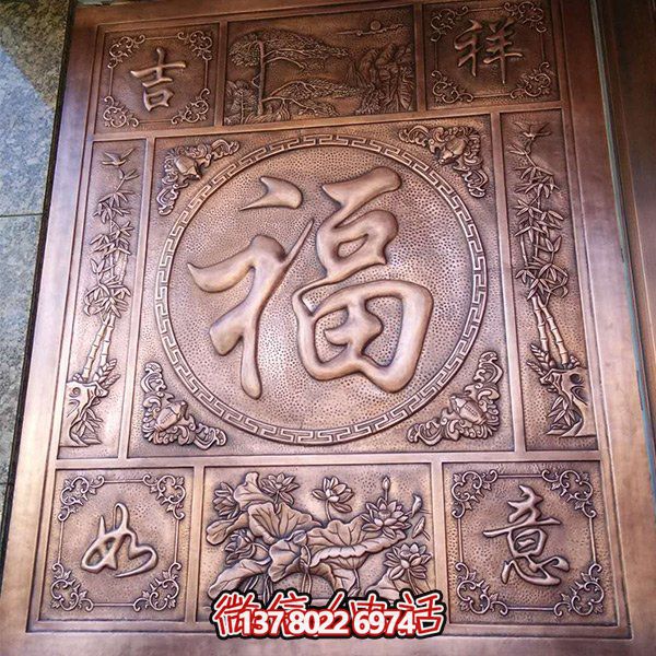 精美銅雕壁畫，打造精致的園林庭院室內裝飾