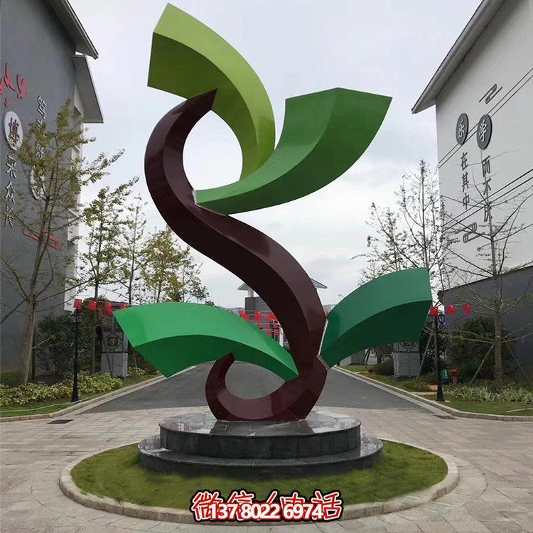 雕塑般的不銹鋼創意景觀，為你的小區或別墅增添幾何美感