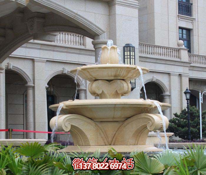 歐式風(fēng)格大理石噴泉雕塑，美化酒店、廣場、景觀