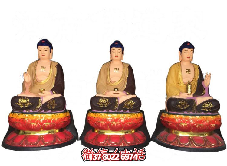 玻璃鋼仿真彩繪如來佛祖供奉雕塑，擁有神秘而又寧靜的氣息