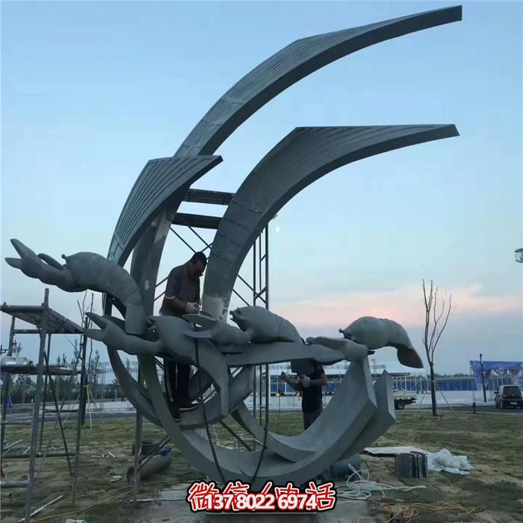 不銹鋼創意景觀雕塑，點亮綠色戶外廣場園林