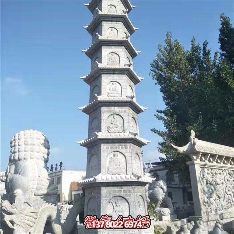 古典佛教雕塑藝術——精美青石舍利塔、石塔寺、佛塔