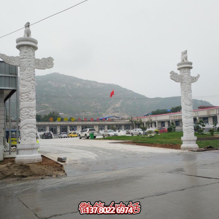公園廣場(chǎng)景觀大理石文化柱子