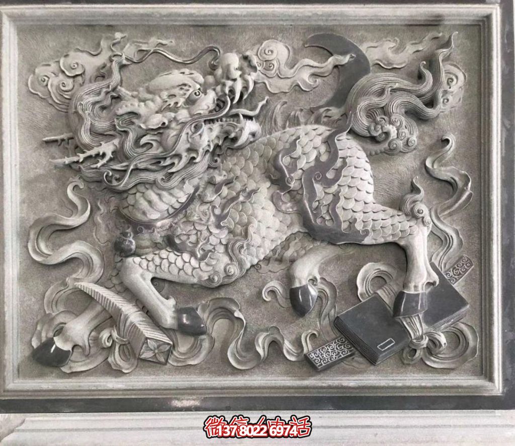 青石麒麟獻瑞：祥瑞滿庭，福佑千秋